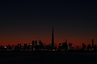 City skyline at night

